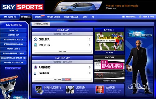 Sky Sports Match Centre