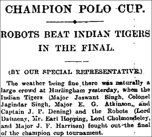 1923 Champio Polo Cup report