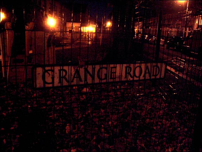 Grange Road where I picked up the baton