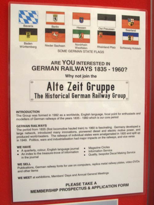 German Historical Railway society sign
