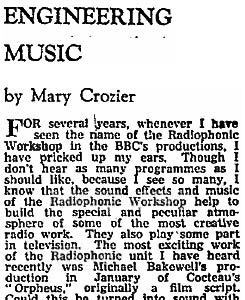 'Engineering Music' by Mary Crozier