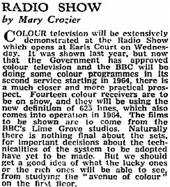 1962 Guardian clipping about the Earls Court Radio Show