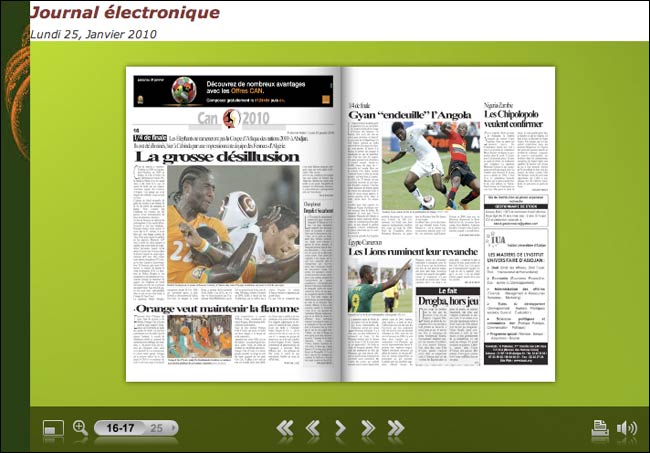 Electronic edition of the Fraternité Matin
