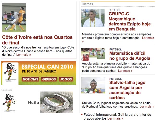 Jornal de Sportos CAN coverage