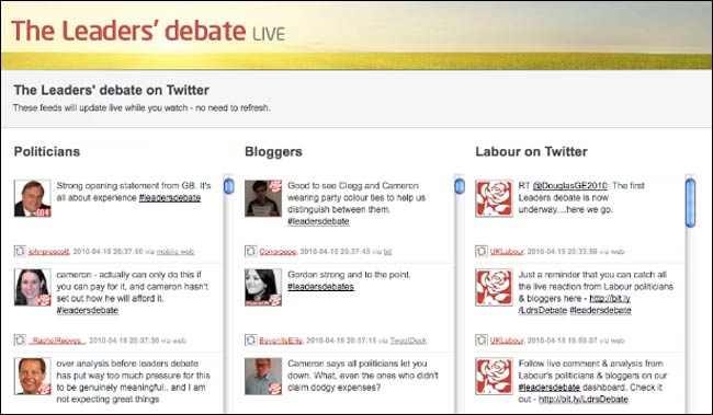 Labour Debate Twitterfall