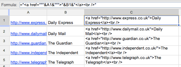 Spreadsheet example 2