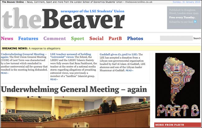 The Beaver Online from the LSE Student Union