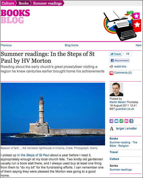 My 'Summer Readings' blog post on the Guardian books site