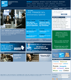 France 24 homepage