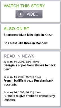 Related story navigation on Russia Today