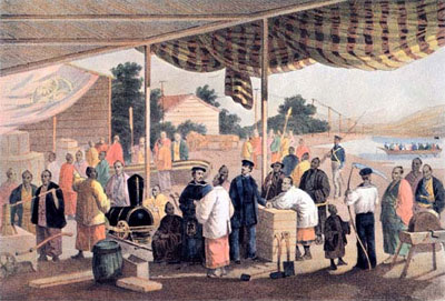 American presentation to the Japanese in the 1800s