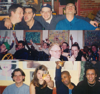 Various Reckless staff parties during the 90s