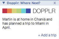Dopplr Facebook application