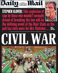 Daily Mail front page 16th September 2004