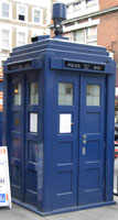 The TARDIS outside Earls Court station