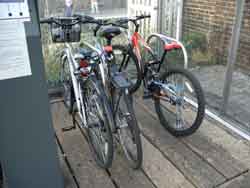Analogue racks in the otherwise digital Bike Shed