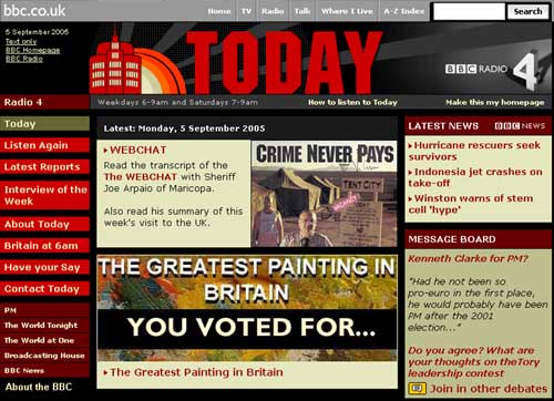 The Today Programme homepage