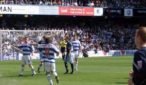 Action from the 1st half of QPR vs Leeds