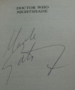 My signed copy of Doctor Who: Nightshade by Mark Gatiss as it appears on eBay
