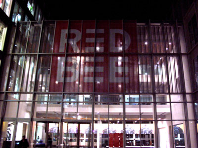 Red Bee Media branding at the Broadcast Centre