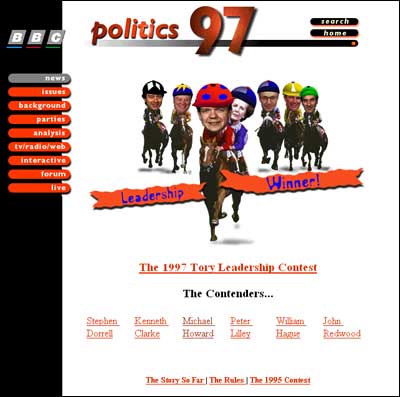 Leadership race from BBC Politics 97