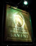 The sign for Ristorante Savini