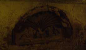 Rock-cut altar in St Agatha's Catacombs