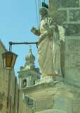 Corner statue in the streets of Mdina