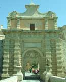 The gate to the walled citadel of Mdina on Malta
