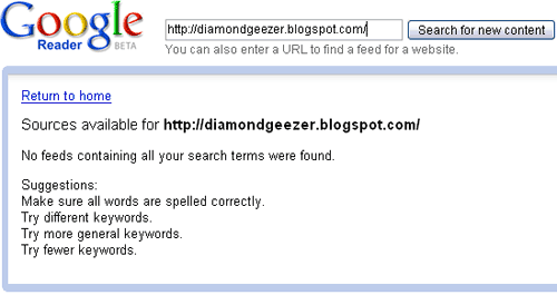 Google Reader fails to identify Diamond Geezer's Atom feed