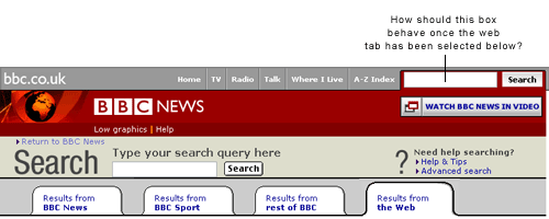 BBC Search used to have functional issues with the toolbar search