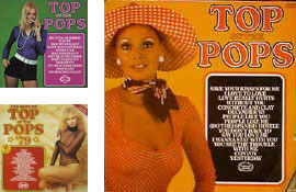 Top of the Pops album covers from the 70s and 80s