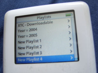 iPod with New Playlists