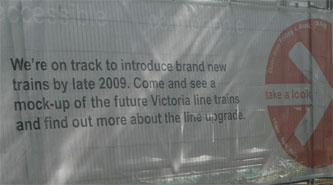 Victoria Line exhibition sign