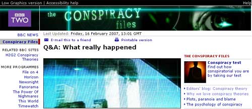 BBC Conspiracy Files site
