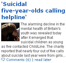 Suicidal Daily Mail headline