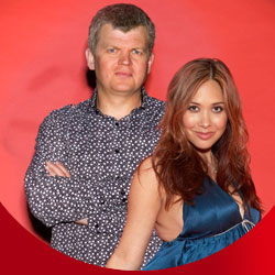 Adrian and Myleene from The One Show
