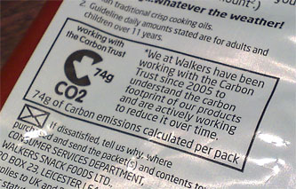 Walkers crisps carbon footprint