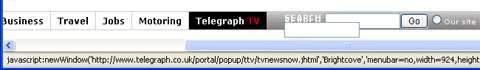 Telegraph TV link requires JavaScript