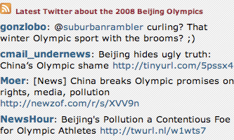 Twitter on Olympic Fansivu