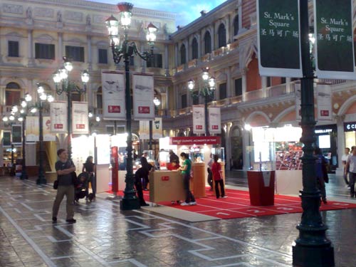 Omega stall within Macau's Venetian