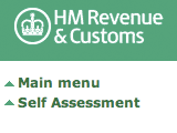 HMRC top navigation area