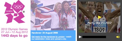 London 2012 handover website banner