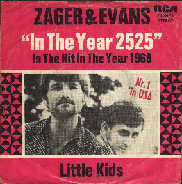 Zager &' Evans 'In The Year 2525' 7" single sleeve