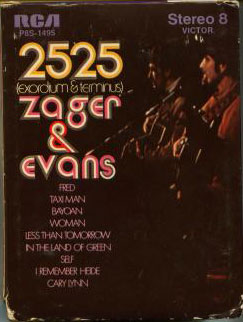 Zager & Evans 8-track stereo cartridge