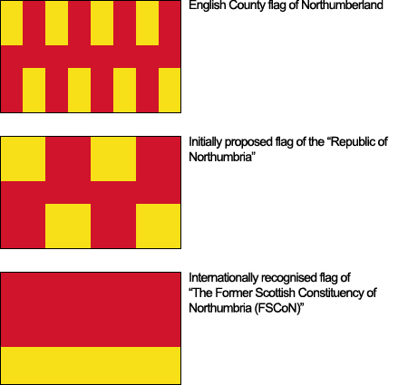 Disputed flags of the Scottish Republic of Northumbria