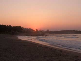 Sunset over our ex-local beach