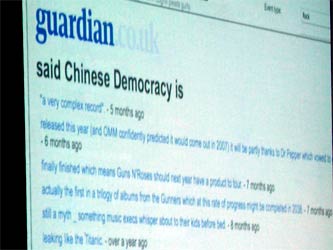 Guardian says...Chinese Democracy