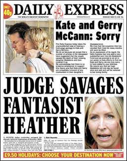Daily Express front page apology