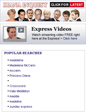 Daily Express popular searches